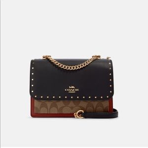 Coach Klare crossbody in signature canvas with rivets